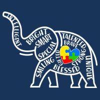 Autism Awareness Elephant  Womens Tank Top