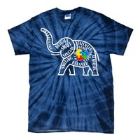 Autism Awareness Elephant  Tie-Dye T-Shirt