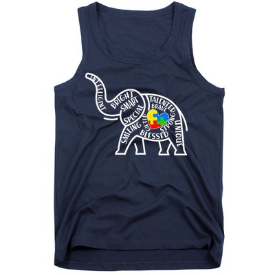 Autism Awareness Elephant  Tank Top