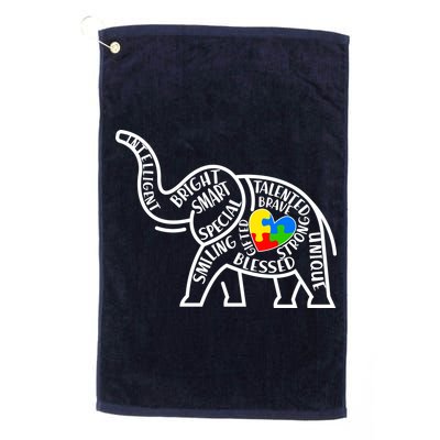 Autism Awareness Elephant  Golf Towel