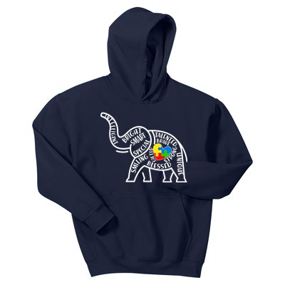 Autism Awareness Elephant  Kids Hoodie