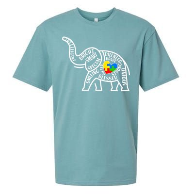 Autism Awareness Elephant  Sueded Cloud Jersey T-Shirt