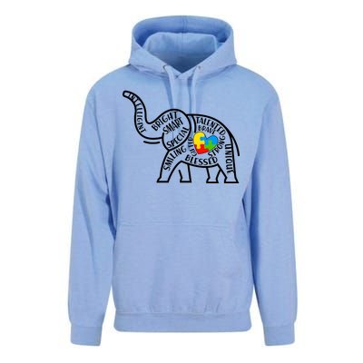 Autism Awareness Elephant  Unisex Surf Hoodie