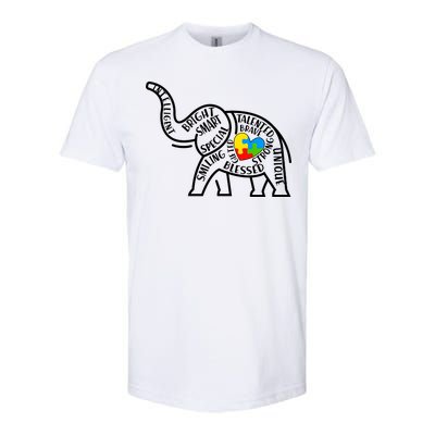 Autism Awareness Elephant  Softstyle CVC T-Shirt