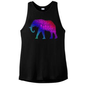 Autism Awareness Elephant Quotes Ladies PosiCharge Tri-Blend Wicking Tank