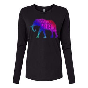 Autism Awareness Elephant Quotes Womens Cotton Relaxed Long Sleeve T-Shirt