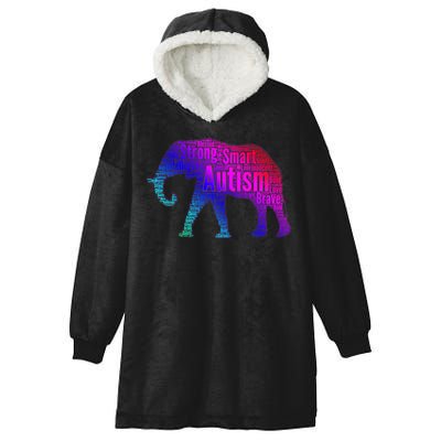 Autism Awareness Elephant Quotes Hooded Wearable Blanket