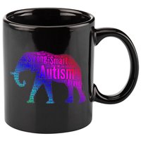 Autism Awareness Elephant Quotes 11oz C Handle Ceramic Mug