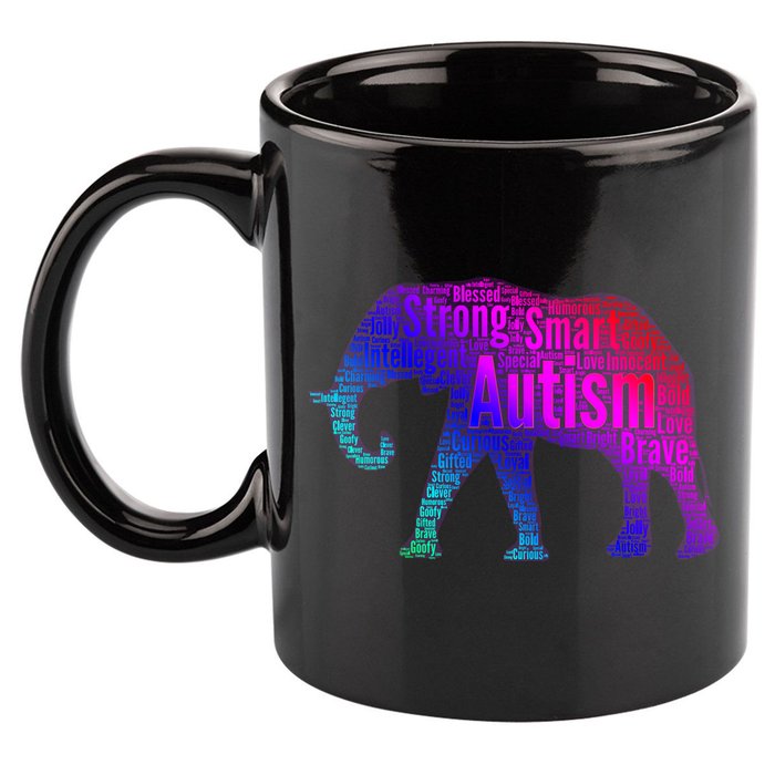 Autism Awareness Elephant Quotes 11oz C Handle Ceramic Mug