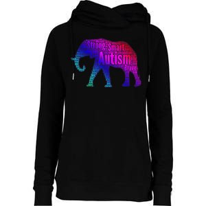 Autism Awareness Elephant Quotes Womens Funnel Neck Pullover Hood