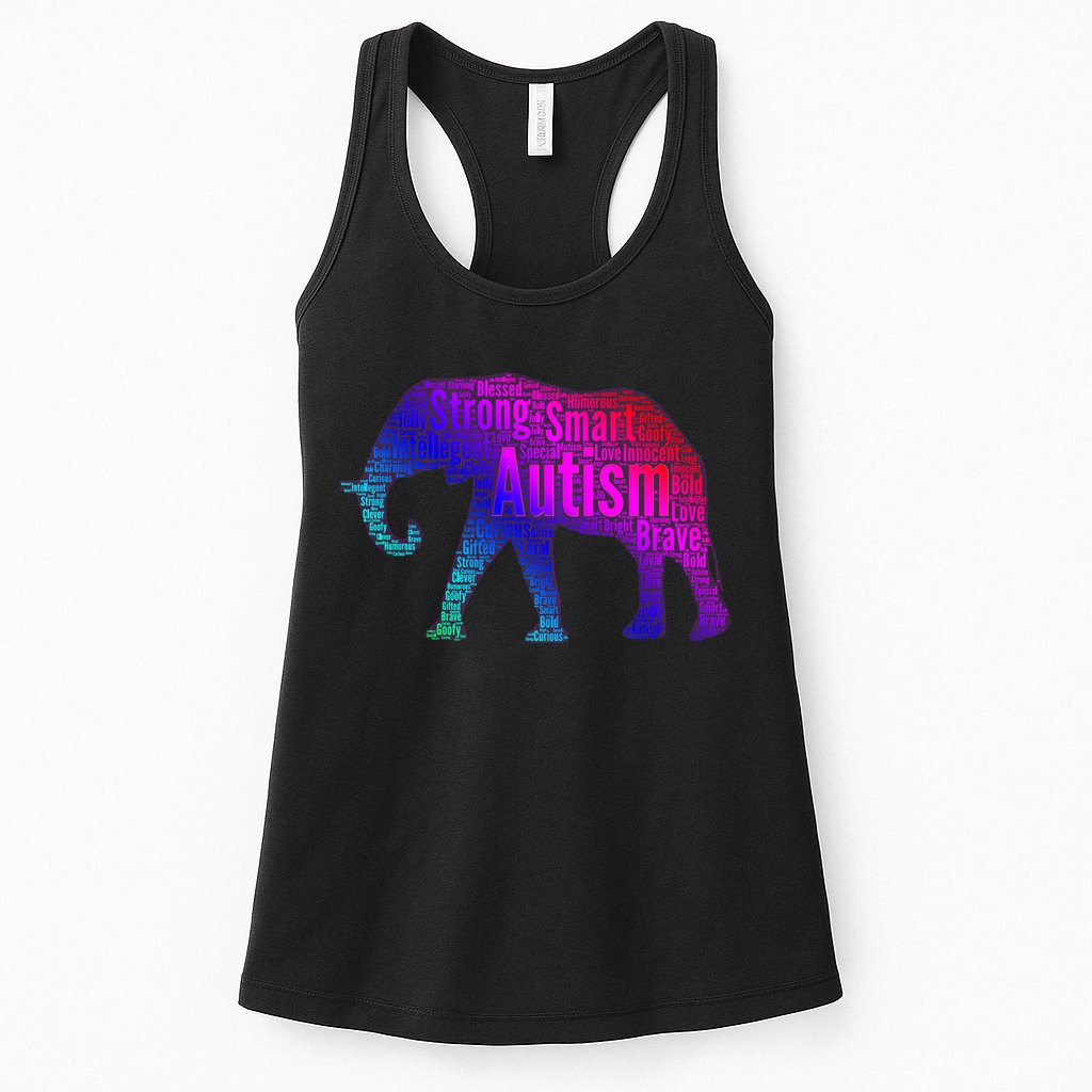 Autism Awareness Elephant Quotes Womens Tank Top