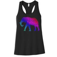 Autism Awareness Elephant Quotes Women's Racerback Tank