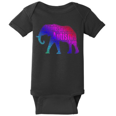 Autism Awareness Elephant Quotes Baby Bodysuit