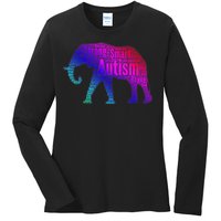 Autism Awareness Elephant Quotes Ladies Long Sleeve Shirt