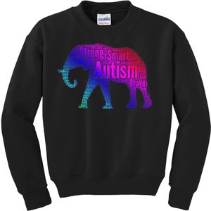 Autism Awareness Elephant Quotes Kids Sweatshirt