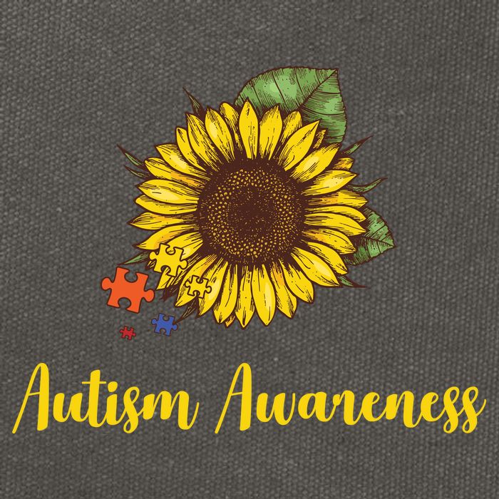 Autism Awareness Flower Puzzle Cotton Canvas Backpack