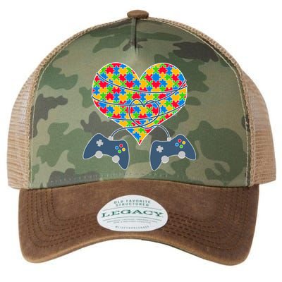 Autism Awareness Gamer Love  Legacy Tie Dye Trucker Hat