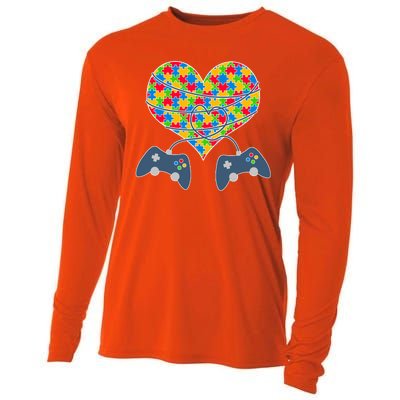 Autism Awareness Gamer Love  Cooling Performance Long Sleeve Crew