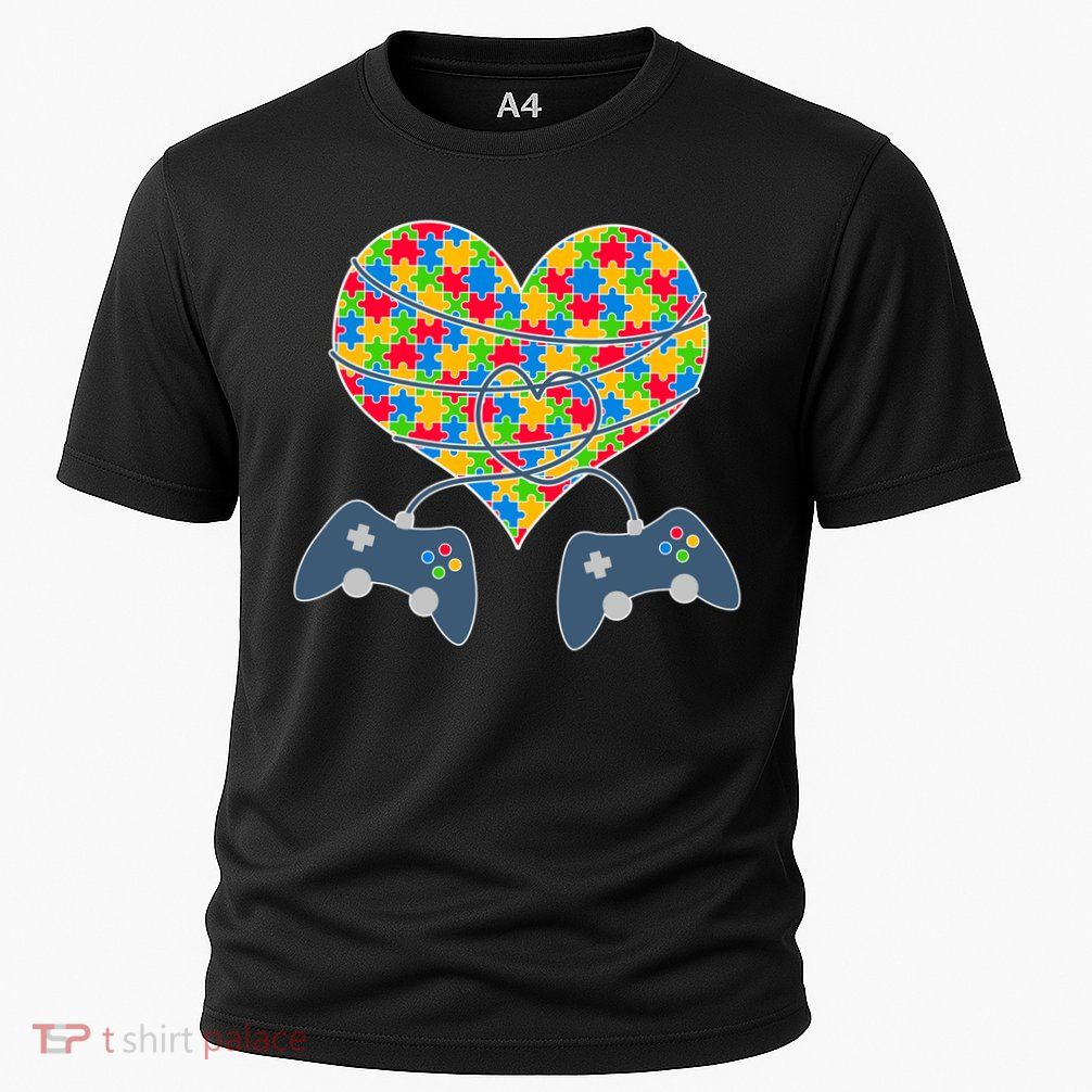 Autism Awareness Gamer Love  Cooling Performance Crew T-Shirt