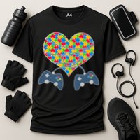 Autism Awareness Gamer Love  Performance Shirt