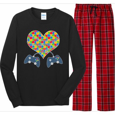 Autism Awareness Gamer Love  Long Sleeve Pajama Set