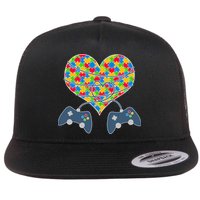 Autism Awareness Gamer Love  Flatbill Hat