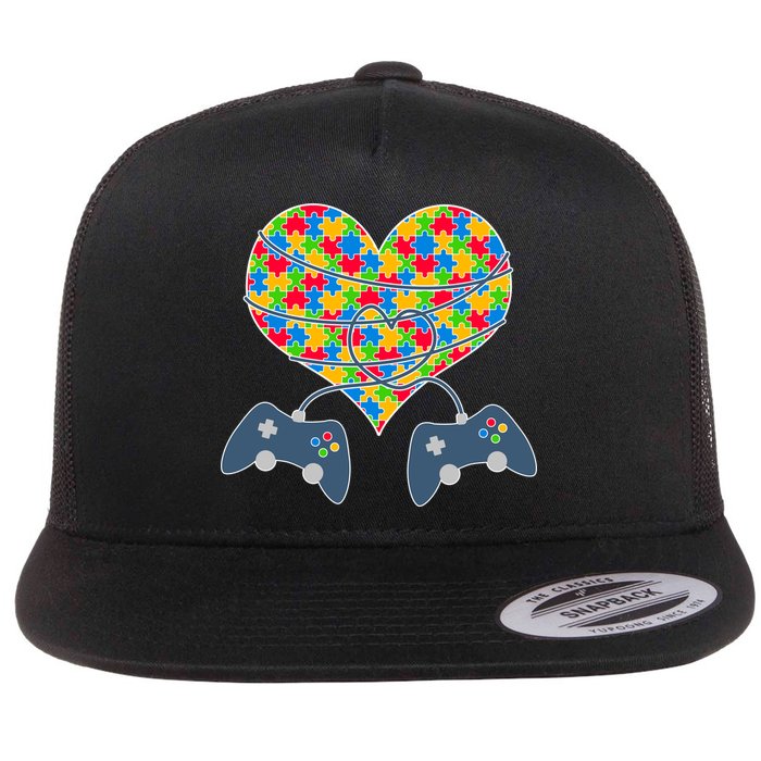 Autism Awareness Gamer Love  Flatbill Hat