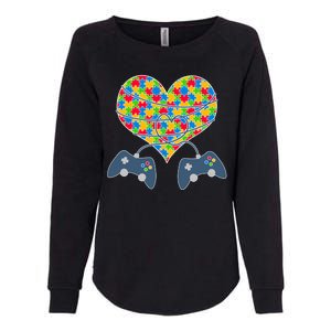 Autism Awareness Gamer Love  Womens California Wash Sweatshirt