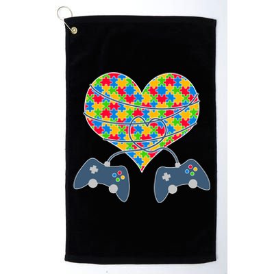 Autism Awareness Gamer Love  Platinum Collection Golf Towel