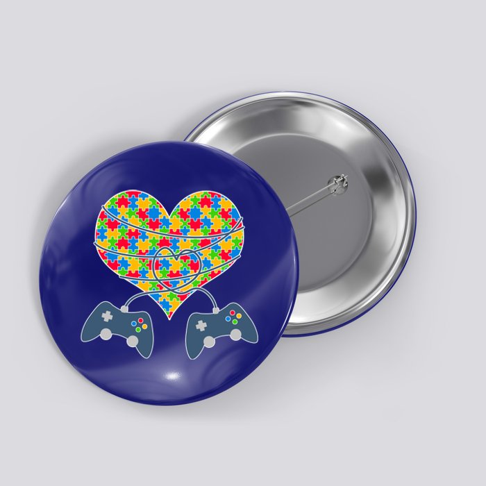 Autism Awareness Gamer Love  Button