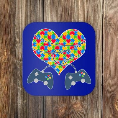 Autism Awareness Gamer Love  Coaster