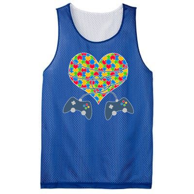 Autism Awareness Gamer Love  Mesh Reversible Basketball Jersey Tank