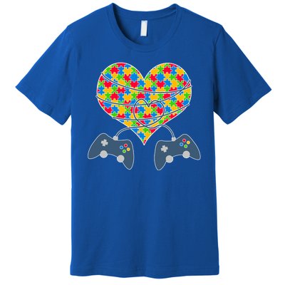 Autism Awareness Gamer Love  Premium T-Shirt