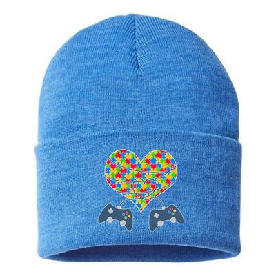 Autism Awareness Gamer Love  Sustainable Knit Beanie