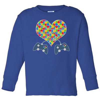 Autism Awareness Gamer Love  Toddler Long Sleeve Shirt