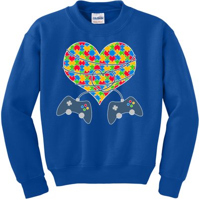 Autism Awareness Gamer Love  Kids Sweatshirt