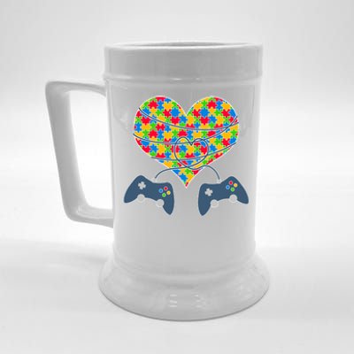 Autism Awareness Gamer Love  Beer Stein