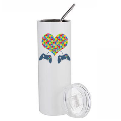 Autism Awareness Gamer Love  Stainless Steel Tumbler