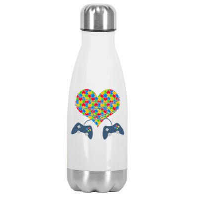 Autism Awareness Gamer Love  Stainless Steel Insulated Water Bottle