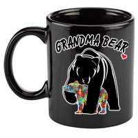 Autism Awareness Grandma Bear 11oz C Handle Ceramic Mug