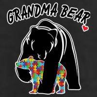 Autism Awareness Grandma Bear 25L Jumbo Tote
