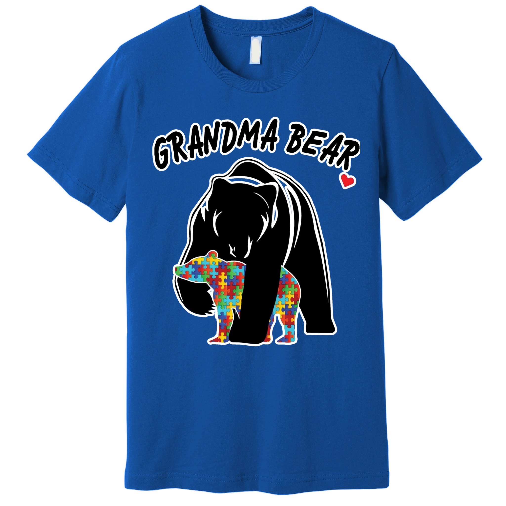 Autism Awareness Grandma Bear Premium T-Shirt