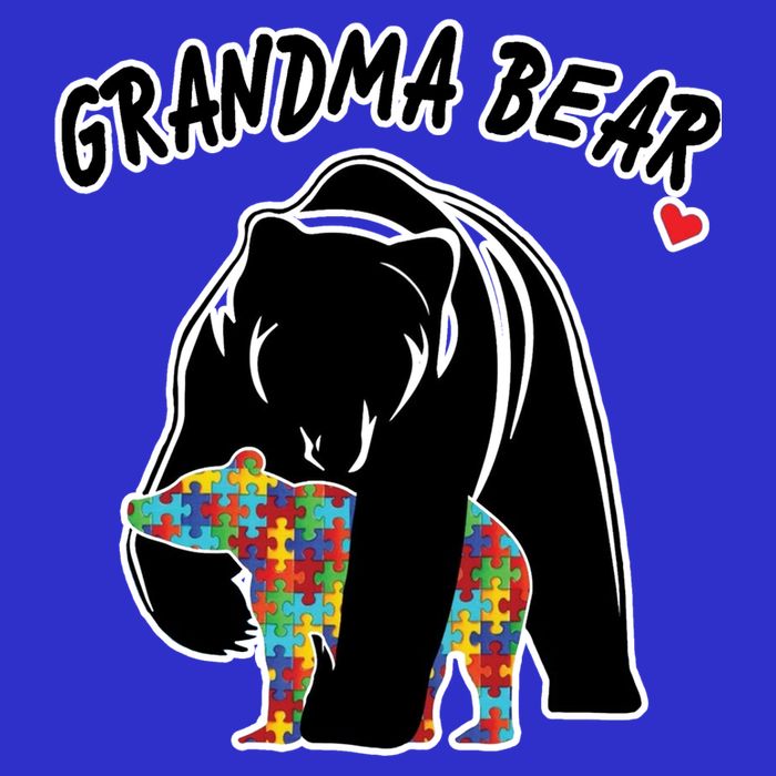 Autism Awareness Grandma Bear Premium T-Shirt