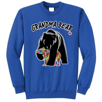 Autism Awareness Grandma Bear Tall Sweatshirt