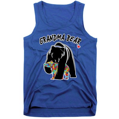 Autism Awareness Grandma Bear Tank Top