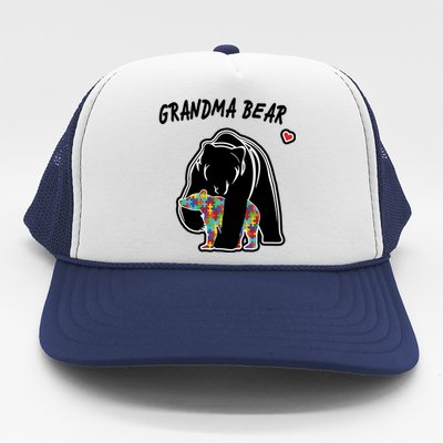 Autism Awareness Grandma Bear Trucker Hat