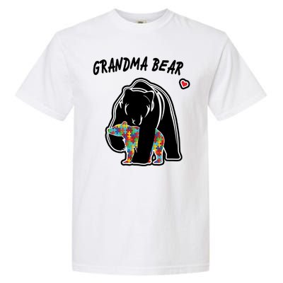 Autism Awareness Grandma Bear Garment-Dyed Heavyweight T-Shirt