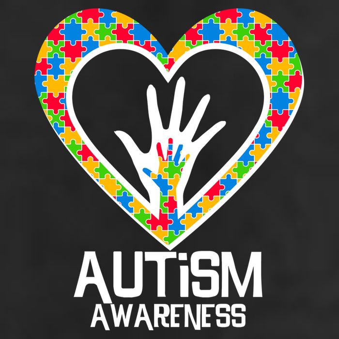 Autism Awareness Holding Hands Heart Puzzle Adult Drive Performance Visor