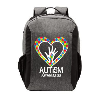 Autism Awareness Holding Hands Heart Puzzle Vector Backpack