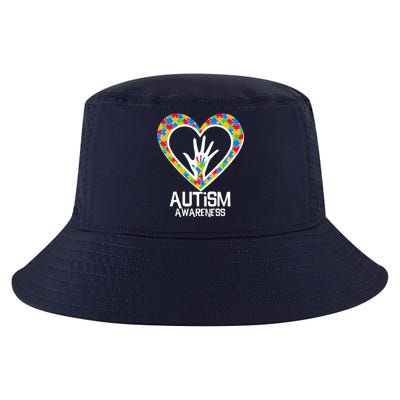 Autism Awareness Holding Hands Heart Puzzle Cool Comfort Performance Bucket Hat